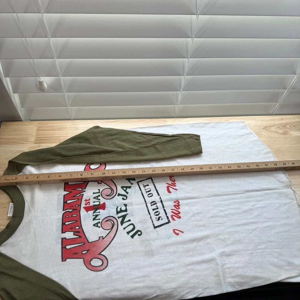 Vintage 1982 Alabama June Jam Tee Jays T-Shirt Raglan Sleeve USA Made - Large